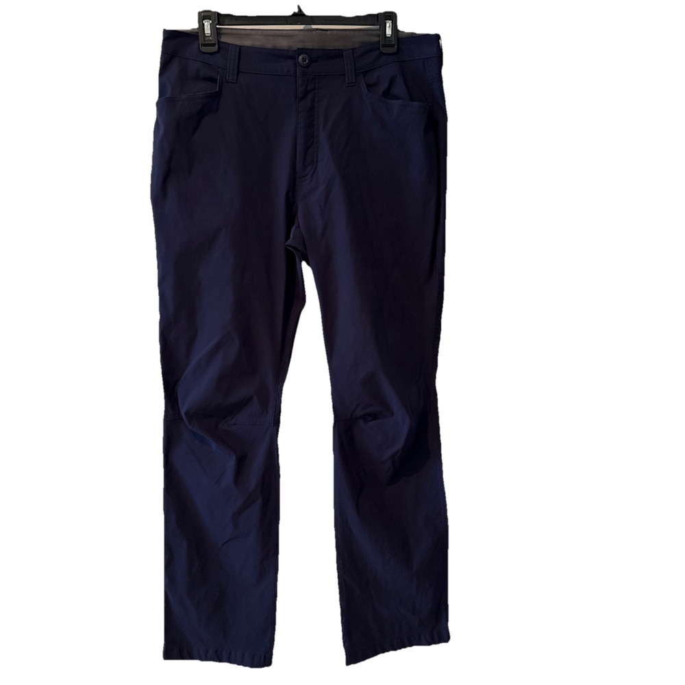 Eddie Bauer Men's Rainer Tech Pants Size 34/32‎ Navy Blue Hiking Outdoors Preppy
